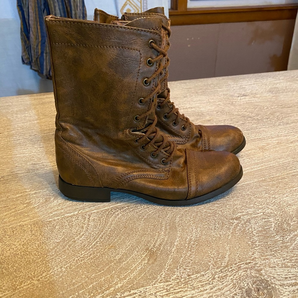 Brown Combat Boots